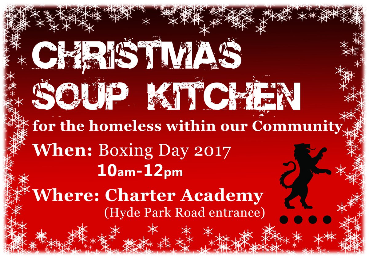 ArkCharter's tweet photo. Boxing Day 2017, Ark Charter Academy are hosting a free breakfast at our school for the homeless community of Portsmouth. Running between the hours of 10am and 12pm. If you know anyone in need of a hot meal, fresh toiletries and warm clothing for the cold nights please SHARE https://t.co/UifrXyblCQ