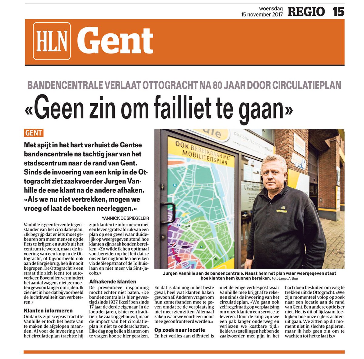 sthbracke's tweet image. Weer een die het voor bekeken houdt. (Het gaat snel de laatste week.) Maar dat zal het stadsbestuur worst wezen. Een faillissement meer of minder, who cares? Leve het #circulatieplan ! #Gent