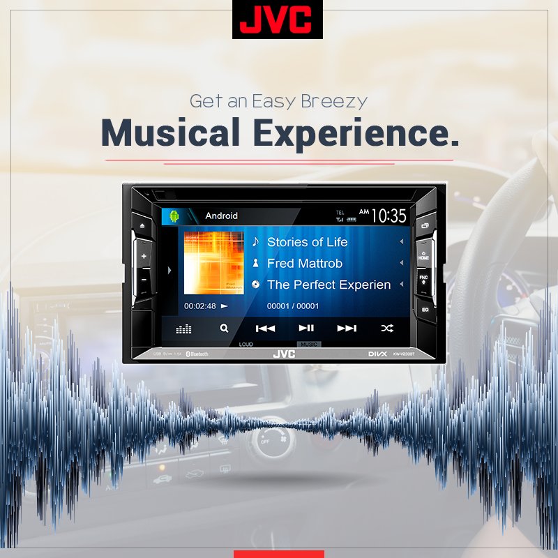 jvc__india's tweet photo. KW-V230BTM is a Digital Media Player by JVC with 6.2 inch Clear Resistive Touch Control Monitor for an easy breezy music experience in your car.
#JVCIndia #CarAccessories #JVCCollection #CarAudio #TouchControlMonitor #MultimediaReceiver #CarSpeakers #DigitalMediaPlayer https://t.co/h5DNeFbTaB