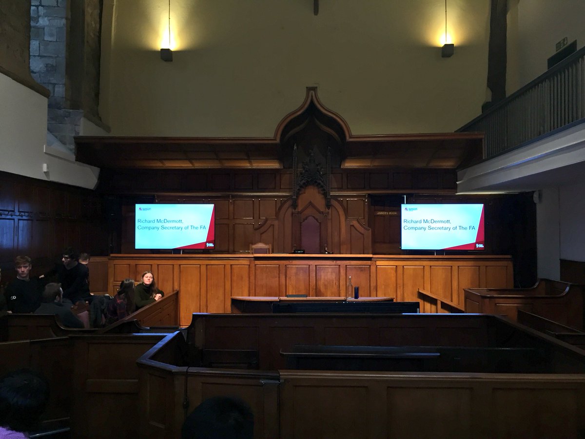 dmuleicester's tweet photo. This morning weβre at Leicester Castle and weβll soon be joined by Richard McDermott, Company Secretary of @FA and @DMUVC. #DMUsports β½οΈ https://t.co/AUVY0plGpM