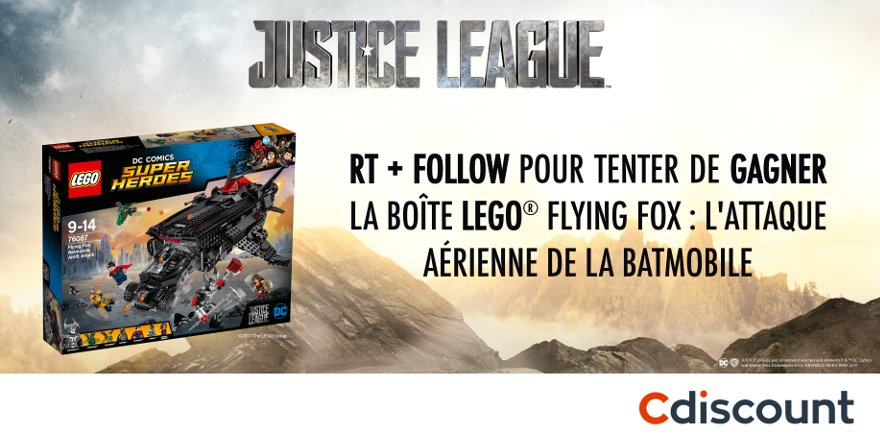 Cdiscount's tweet photo. 🎁 #Concours

😀  Une boite de Lego Flying Fox > https://t.co/eOgJ057cbt     

⭐️ Pour participer : RT + Follow @Cdiscount

📢 TAS 24/11 https://t.co/DNMkFbs7eV