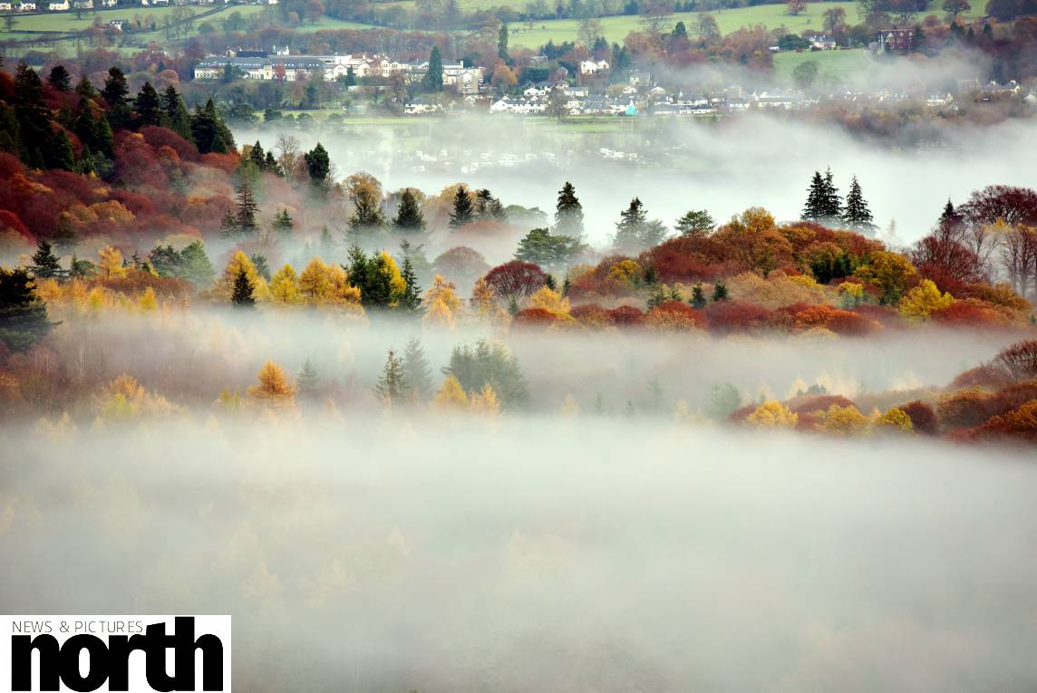 northnews's tweet image. A blanket of #fog cloaked the shore of Derwentwater in Cumbria this morning, leaving only the highest trees and fells visible. Fantastic #weather shot from @PaulKingstonNNP #LakeDistrict @CumbriaWeather