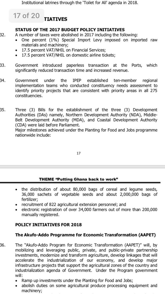 EltonBrobbey's tweet photo. Budget 2018 https://t.co/JpimCDDExf