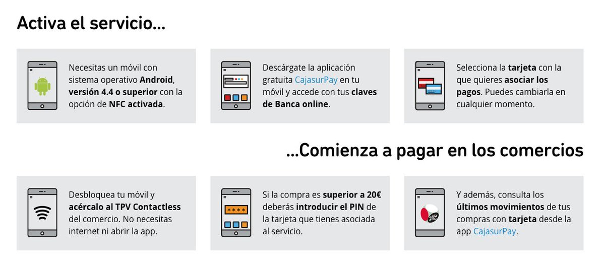 ¡Rápido y sencillo! Paga todas tus compras en tiendas, restaurantes, gasolineras... simplemente acercando tu móvil al TPV contactless del comercio con #CajasurPay 👉🏻 ow.ly/MlBi30gAJIM