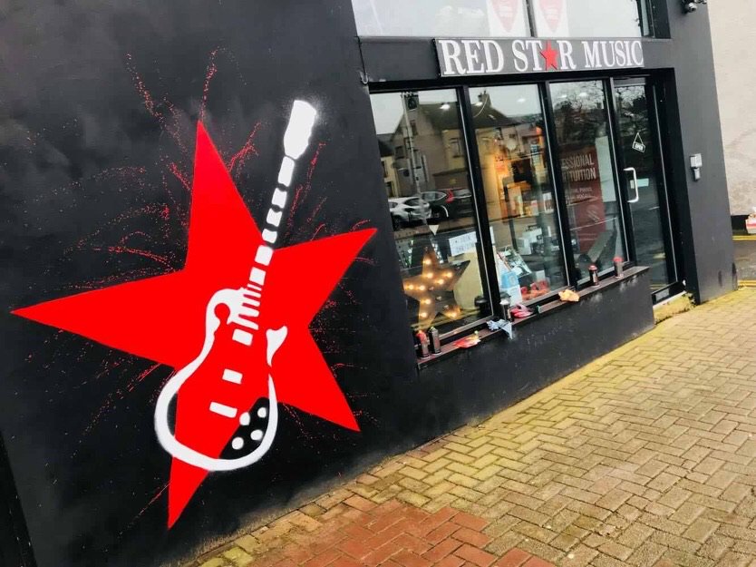 redstarmusicltd's tweet photo. What do you think of our new wall outside? Have you saw it yet? https://t.co/FnwFhREFbd