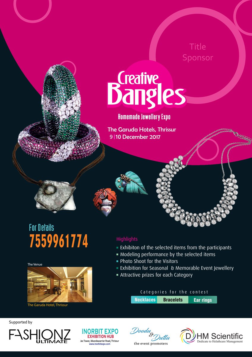 DEVIPRASADKAL's tweet image. "Creative bangles" is a place for all merchandise and information related with handmade jewellery. This event showcases product from Gems &amp;amp; Jewelry industry like Antique Jewelery, Pearls, Gemstones - Ruby, Sapphire, Opal, Equipment &amp;amp; Accessories of jewelery making etc.