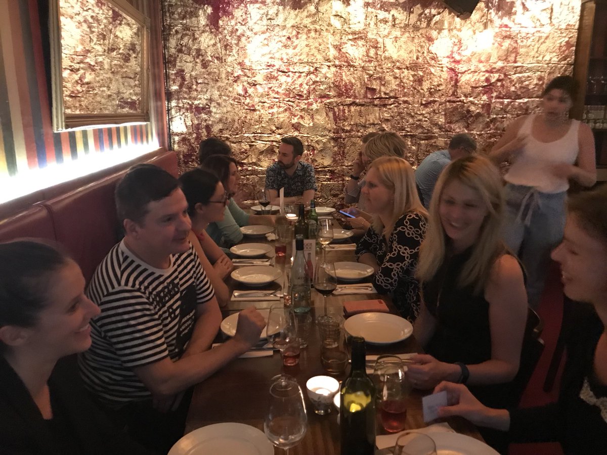 SteveRoberts_'s tweet photo. Four hours of digital inspired collaboration chat and now it’s dinner time. #nom #digipartners #academia #moat #Melbourne https://t.co/Z7B9QrmXXd