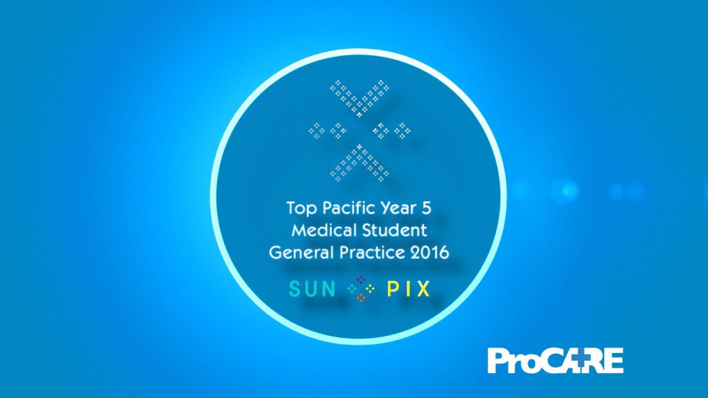 Now time for our special Procare Top Pacific Medical Student Award (presented by Dr Sam Fuimaono) 
This year’s award goes to: 
Ana Blakelock