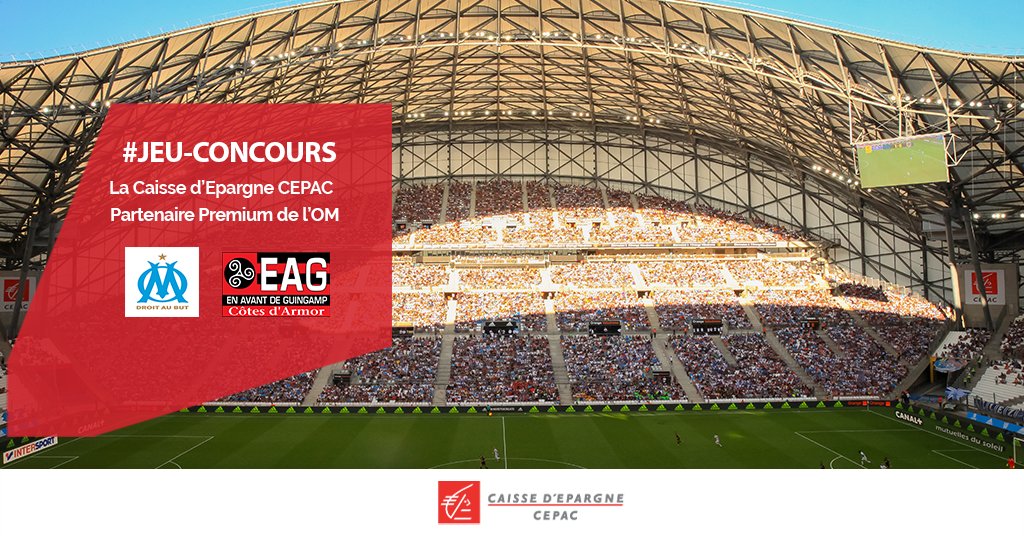 CE_CEPAC's tweet photo. #JeuConcours : Tentez de gagner vos places pour le match #OMGUINGAMP à l'@orangevelodrome le 26/11 à 17h00 @CE_CEPAC Partenaire Premium de l'@OM_Officiel depuis plus de 18 ans ! Pour tenter votre chance c’est ici ➡️
https://t.co/ZD1UQbcPVr https://t.co/JWhnYBvYX9