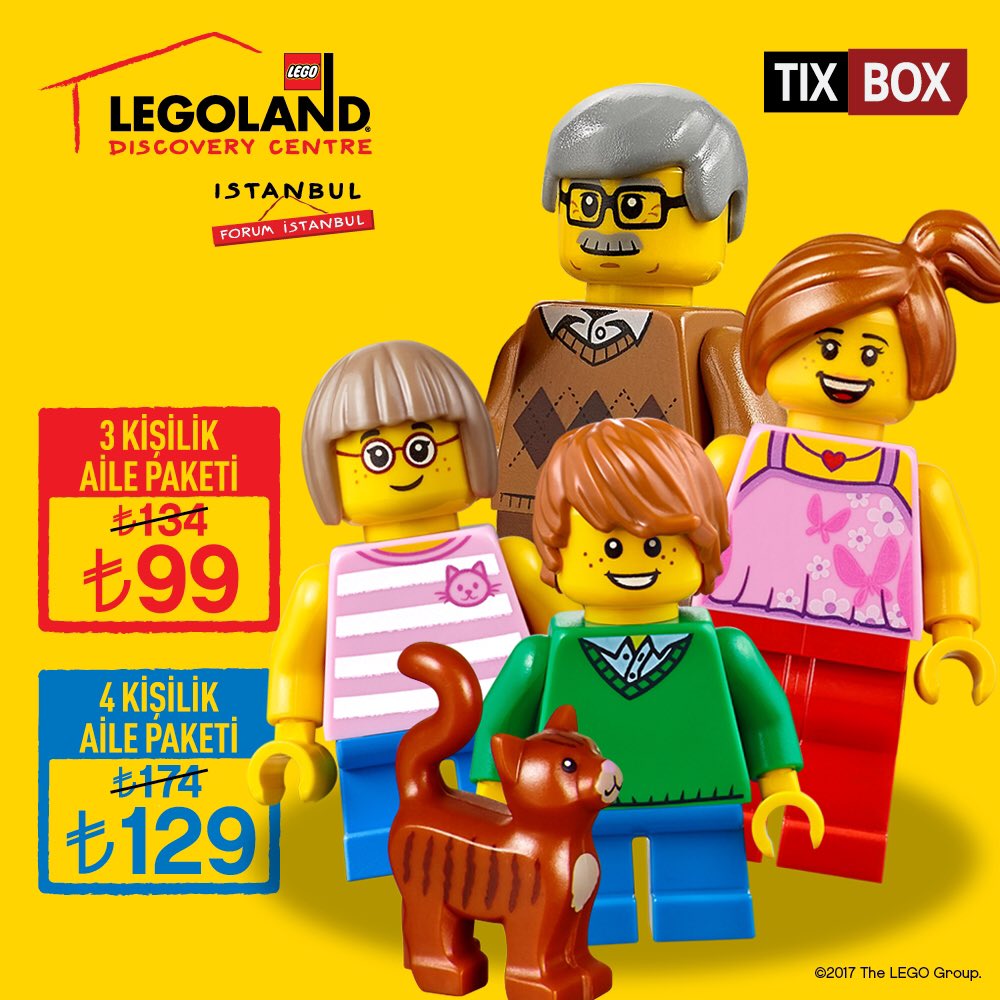 Hayatımızdaki en güzel hatıralar tüm ailenin keyifle paylaştığı anlardan oluşur. Özel fiyatlı aile paketlerimiz Kasım ayında daha da avantajlı. LEGOLAND® Discovery Centre İstanbul’da bu anıları çoğaltmaya ne dersiniz?