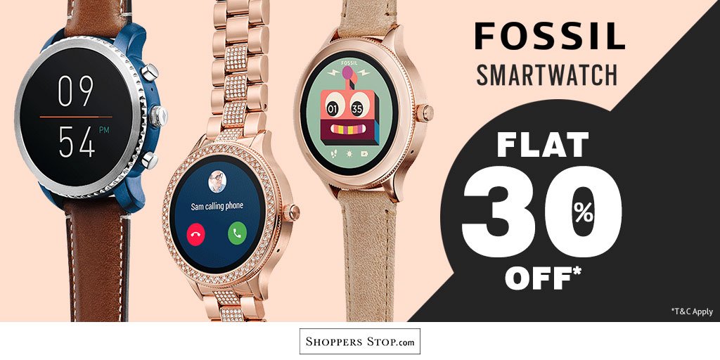 shoppers stop fossil smart watches