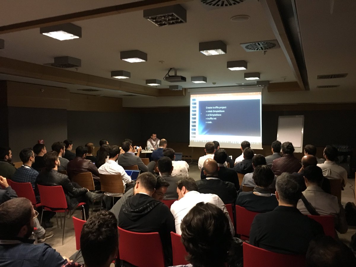 AlppIsik's tweet image. Webrazzi Developer 2017’de @emrekenci Ethereum üzerinde basit bir şekilde nasıl Smart Contracts (akıllı kontrat) oluşturabileceğimizi anlatıyor.
#blockchain #ethereum #developer17 #webrazzi