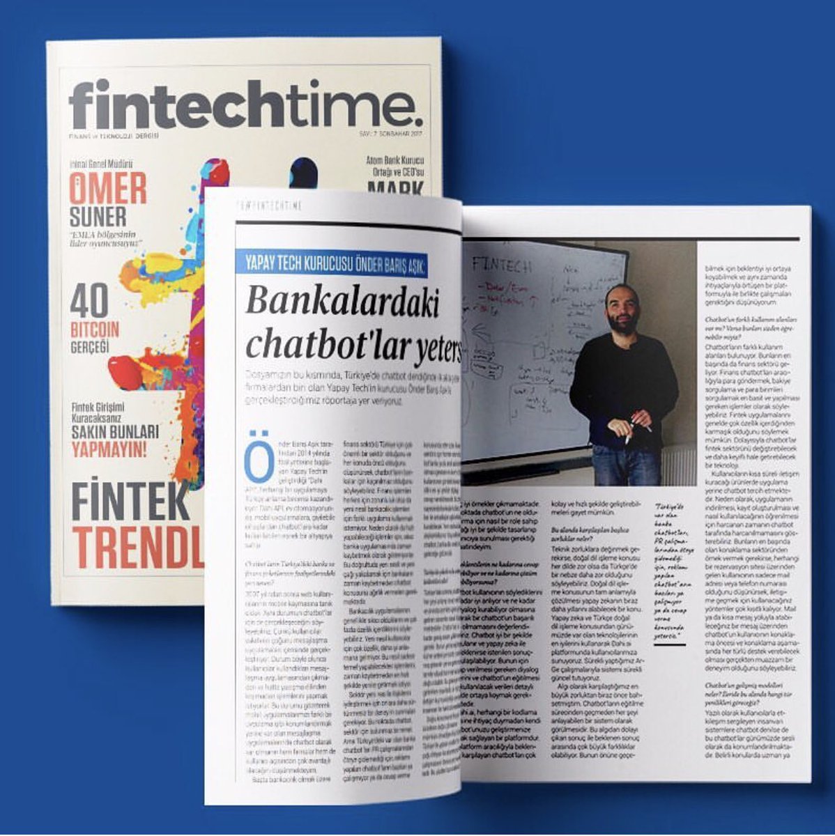 fundalina's tweet image. #Developer17’de #YapayTech ekibine rastladım 🤓 #ChatBot üzerine şahane çalışmaları var, yakın takibe almanızı öneririm 🎩
Yapay Tech Kurucusu Önder Barış Aşık ile, #Fintechtime 2017 Sonbahar Sayısında çok özel bir çalışma yapmıştık 🤳🏻