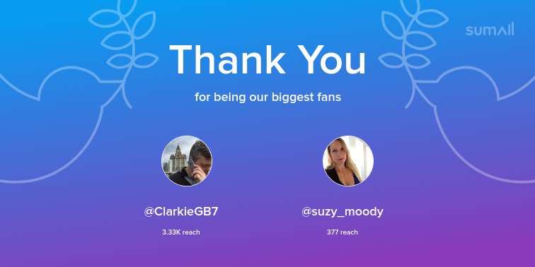NewBody12's tweet photo. Our biggest fans this week: @ClarkieGB7, @suzy_moody. Thank you! via https://t.co/AKSh55Pwkt https://t.co/c50Qqdwg1A