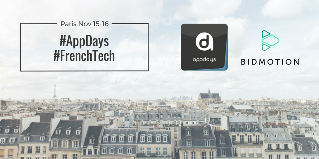 bidmotion's tweet photo. Today is the first day #BidMotion is at @AppDaysFr
So excited to be here! Great #FrenchTech speakers in all things #mobileapps #trophate https://t.co/HTD5XnzZSG