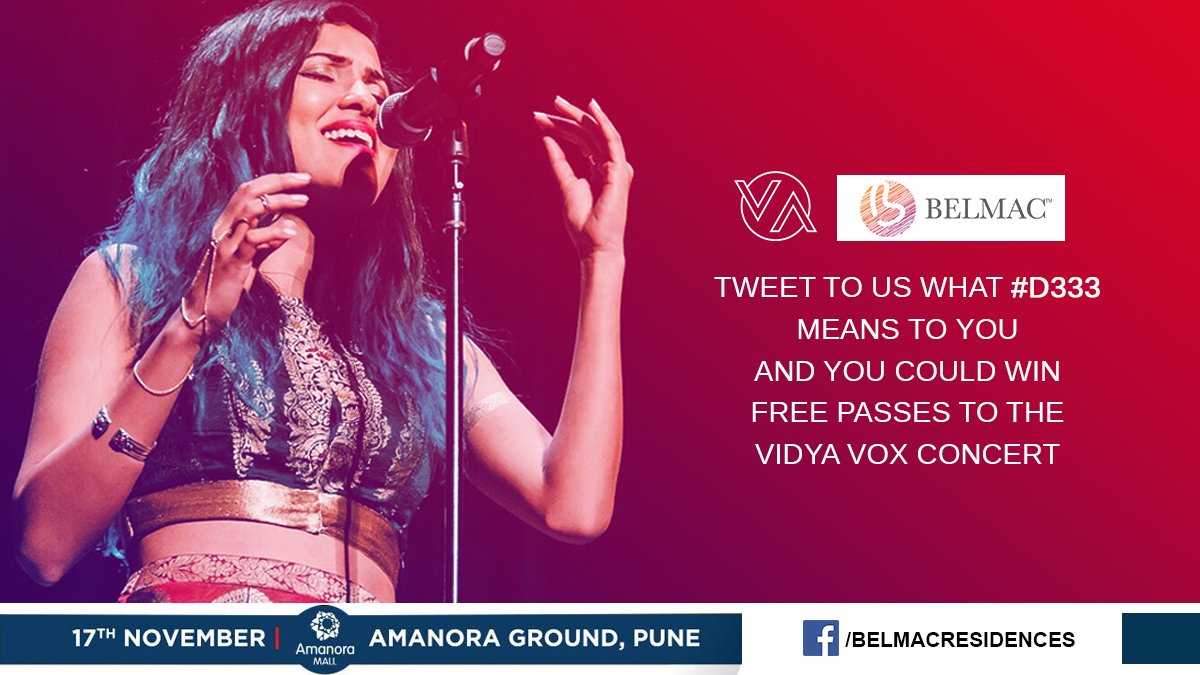 belmac_official's tweet photo. Tweet what you think of this term - #D333?

What does it mean to you? What do you think of this number?

The answers closest to #Belmac's Concept will win FREE PASSES to the #VidyaVox Live Concert in Pune! 

#ContestAlert #GiveAway #VidyaVox #Pune https://t.co/r9D1mVkTlC
