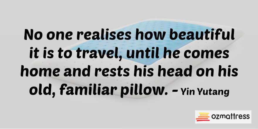 Travel is amazing but how awesome is it it coming home to your own bed and pillow?!