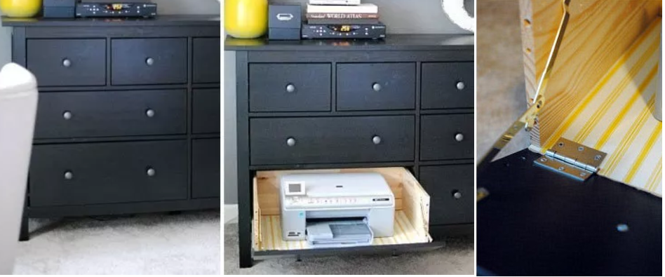 MKBoxStorage's tweet image. Home Storage Ideas #87
By hinging the front of a drawer, you can create a hideaway but accessible printer. #storage #miltonkeynes