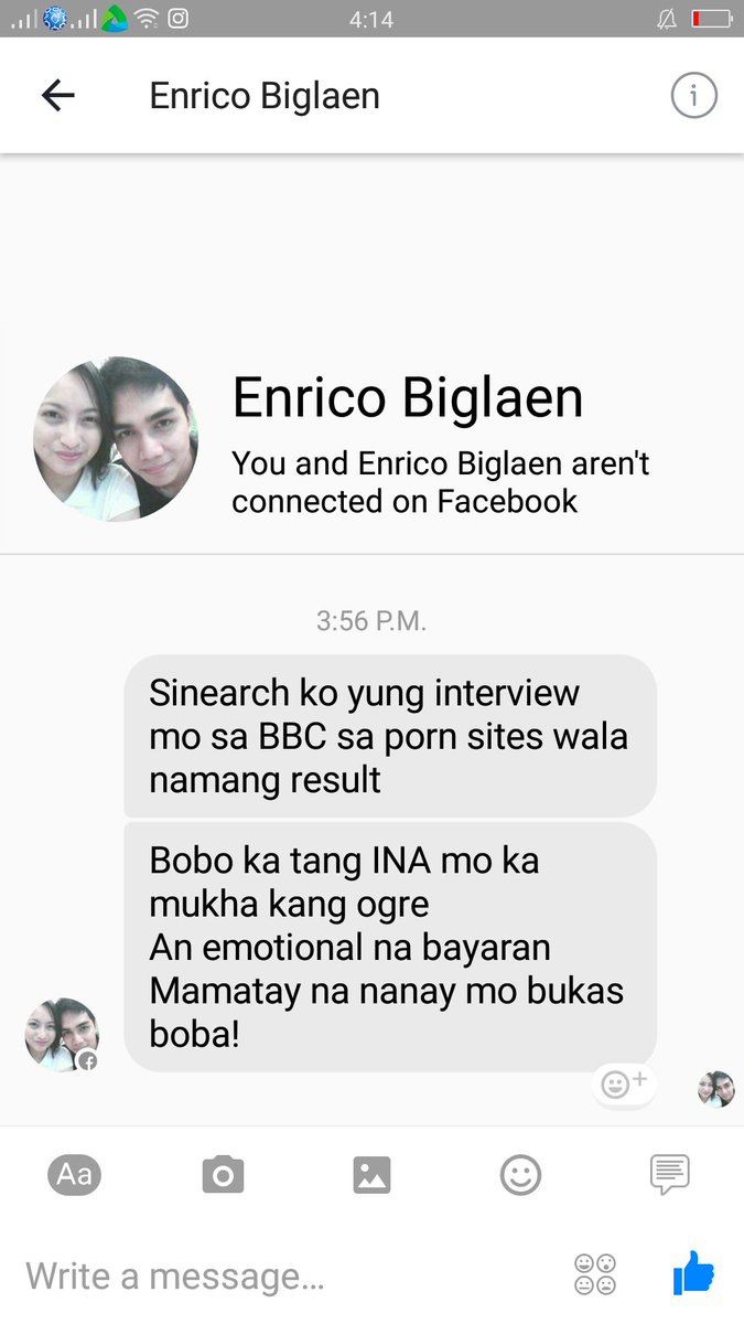 PinoyAkoBlog's tweet photo. For my daily hate messages. Yung first pic sana mahanap ko para maisumbong ko sa Nanay niya. 😠 https://t.co/0wI2vcijmf