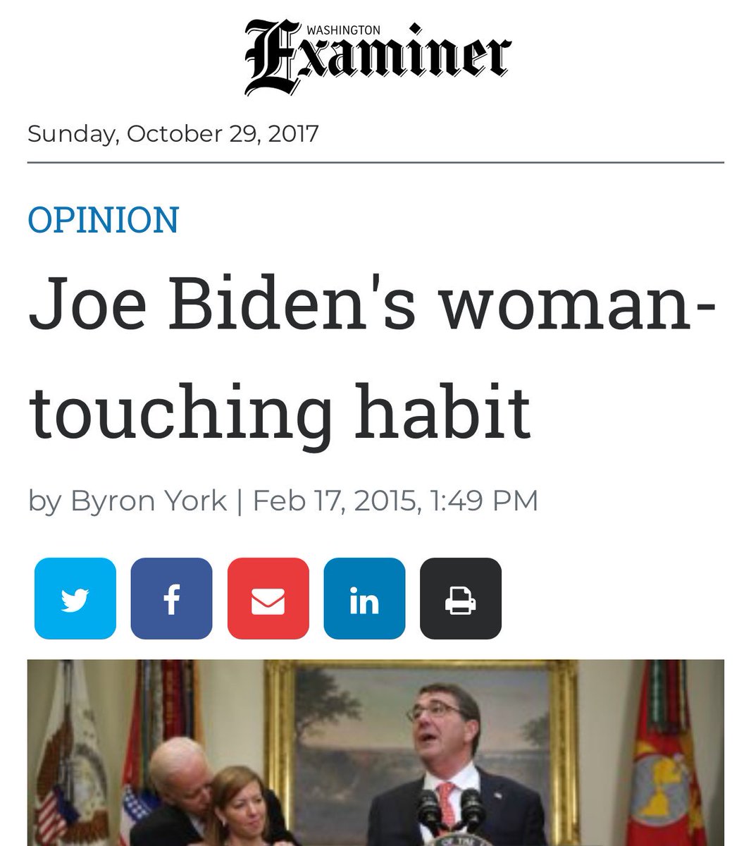 The media tried to warn folks about Joe Biden's creepiness, but people wouldn't listen.Even with a headline like "America Shouldn't Tolerate 'Biden Being Biden'..." 