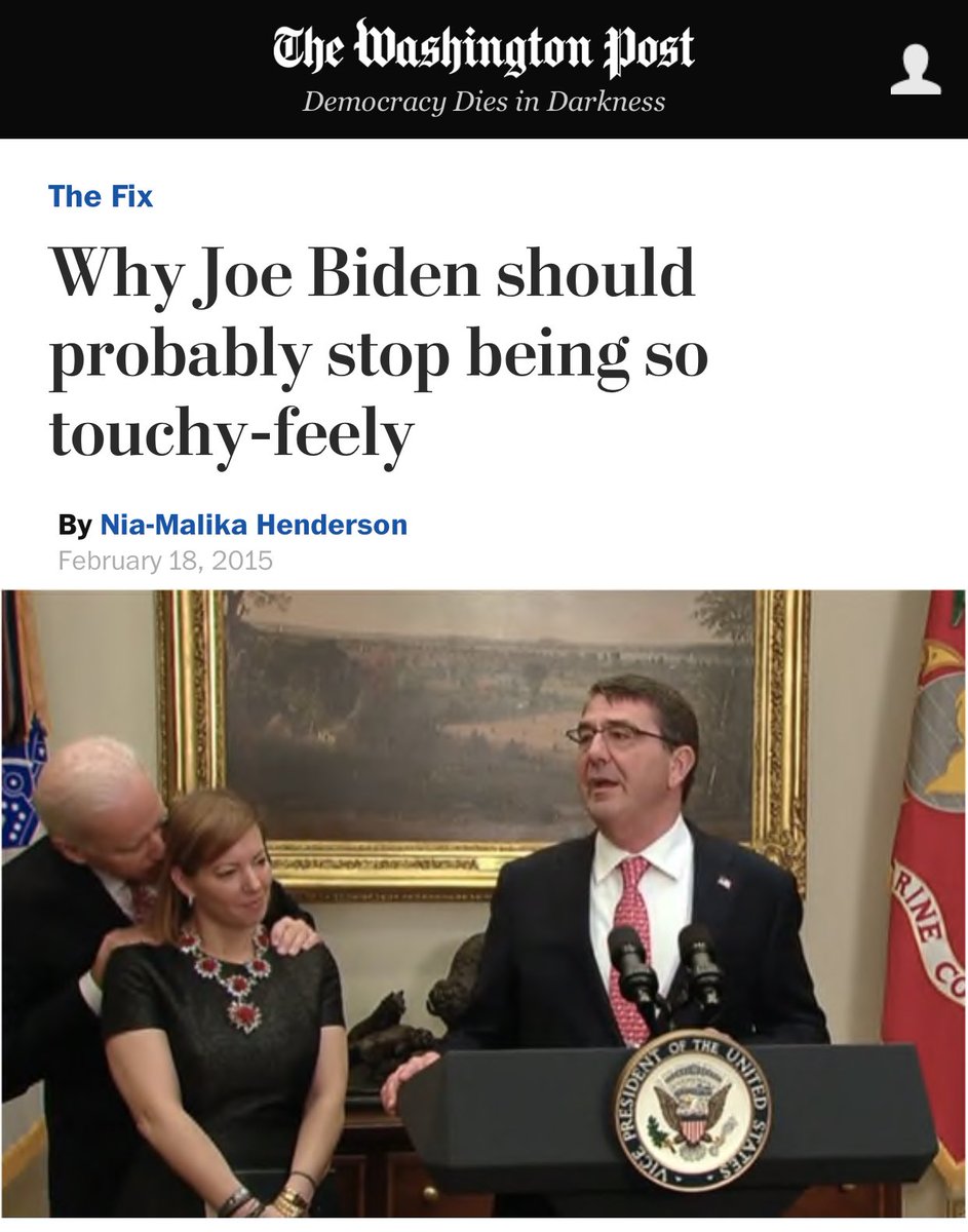 The media tried to warn folks about Joe Biden's creepiness, but people wouldn't listen.Even with a headline like "America Shouldn't Tolerate 'Biden Being Biden'..." 