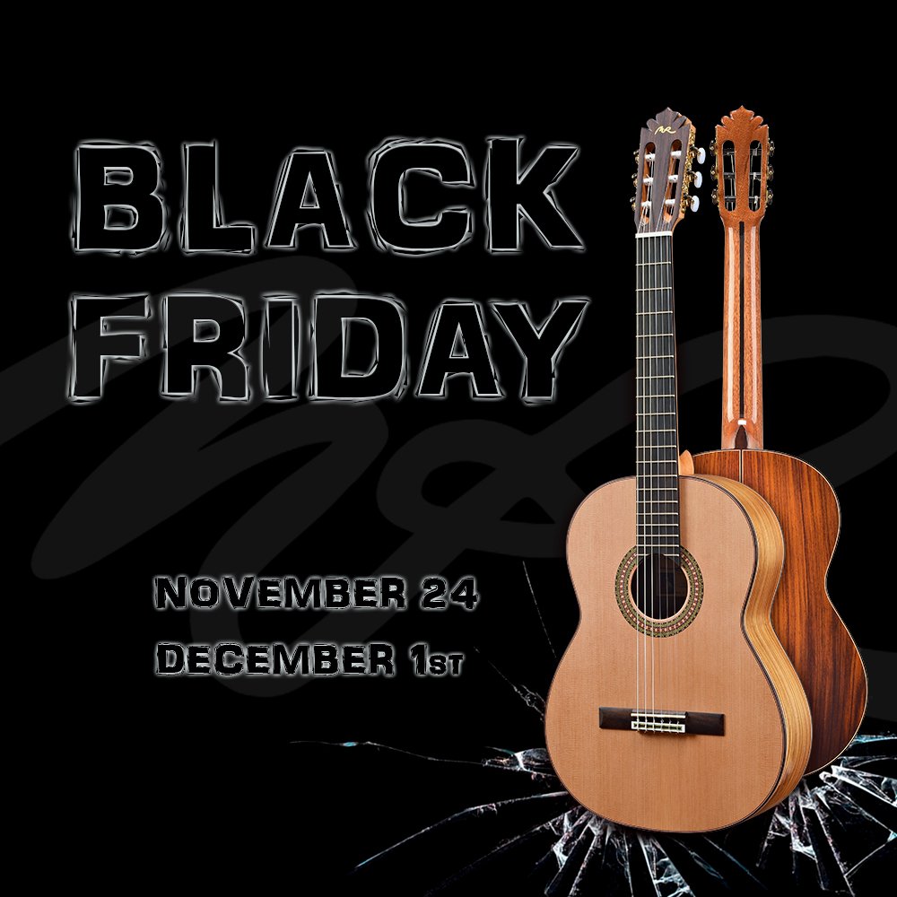 Llega el #BlackFriday y solo durante unos días podrás comprar una de nuestras guitarras con un 20% de descuento. ¿Quieres saber cuál? 👀 bit.ly/2yCwF4P