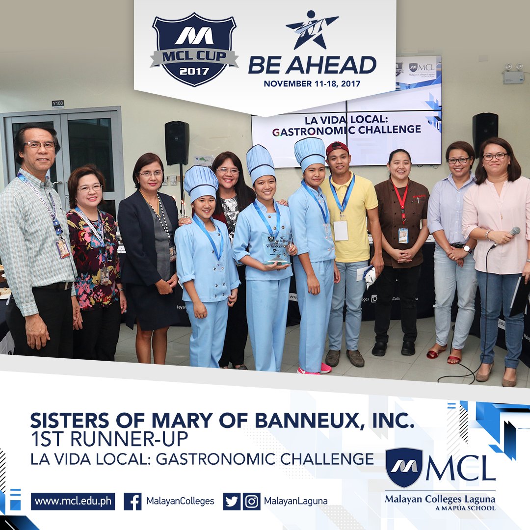 Malayan Colleges Laguna Mcl On Twitter Congratulations To The Malayan Colleges Laguna Mcl On Twitter Congratulations To The Winners Of La Vida Local Gastronomic Challenge Cup 2017 Mclcup2017