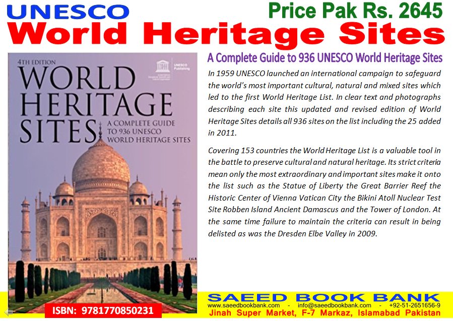 saeedbookbank's tweet photo. World Heritage Sites - A Complete Guide to 936 UNESCO World Heritage Sites https://t.co/J3eIYwWuE5