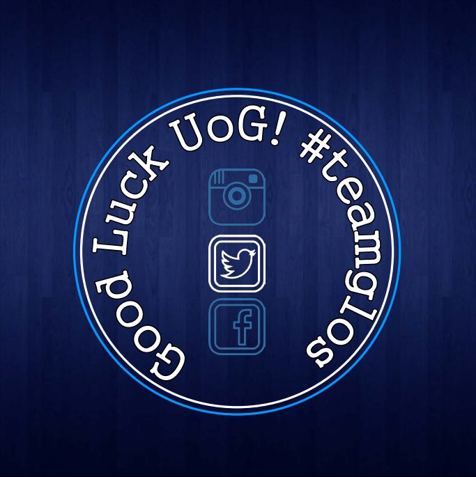 Good luck out there UoG! We will be cheering you all on! #blueandblue