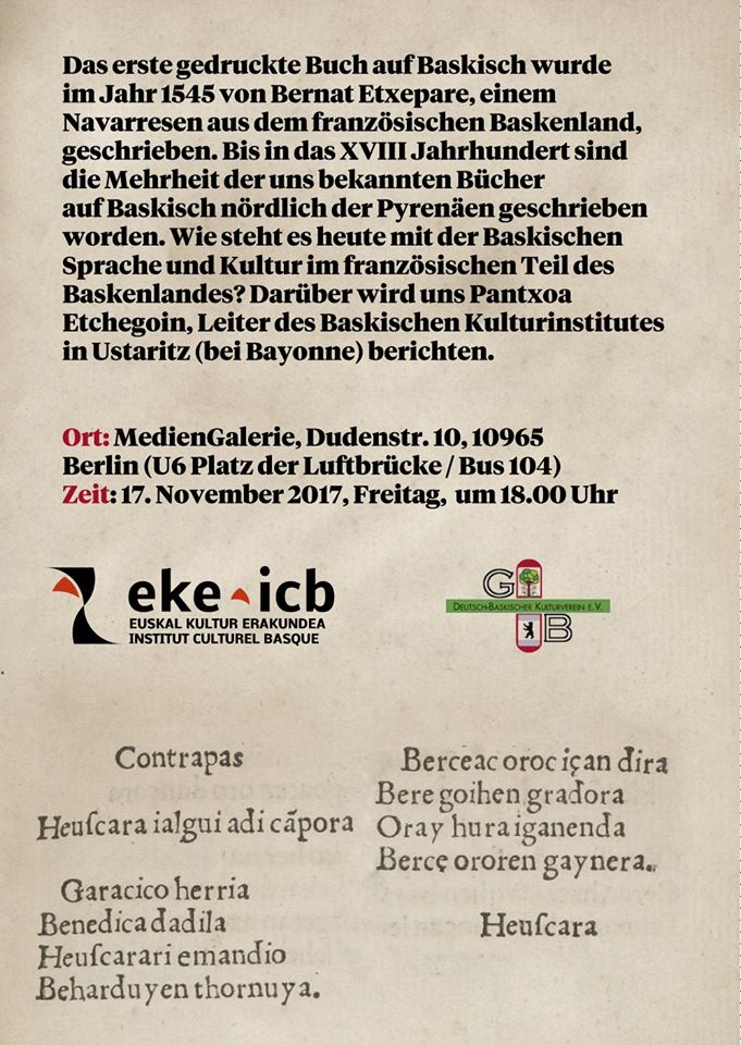 Euskal Etxea Berlin On Twitter Das Erste Gedruckte Buch Auf