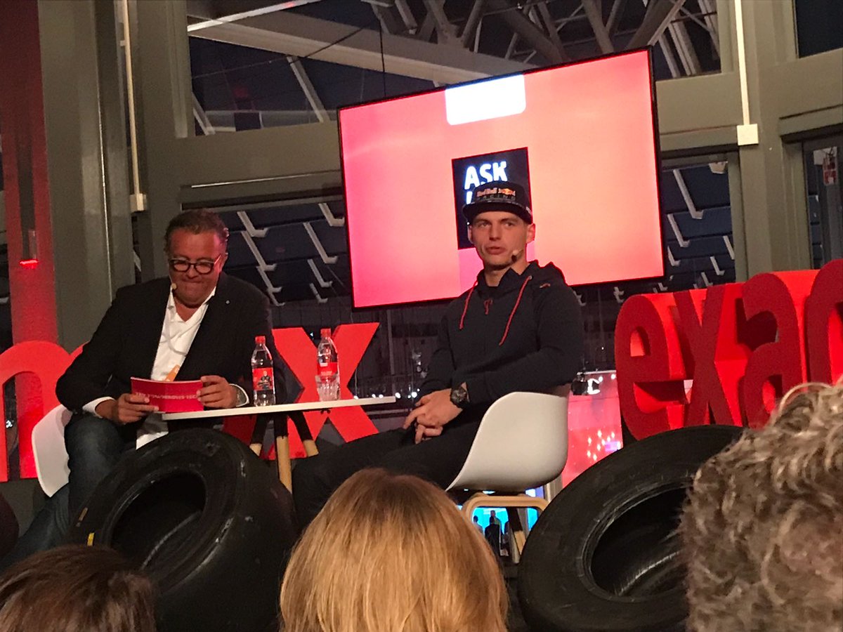 ExactSoftware's tweet photo. Vanochtend vond de Ask Max Live sessie plaats waar onze VIPs vragen konden stellen aan @Max33Verstappen. Special Thanks to @jackontracks! #exactlive https://t.co/NxPYvMfvxT