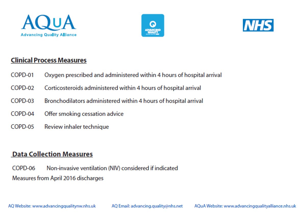 ClaireG_QI's tweet photo. Today is our #AQCOPD collaborative - take a look at our clinical process measures and key facts #copd #advancingquality #WorldCOPDDay https://t.co/PFzGtqMoG8
