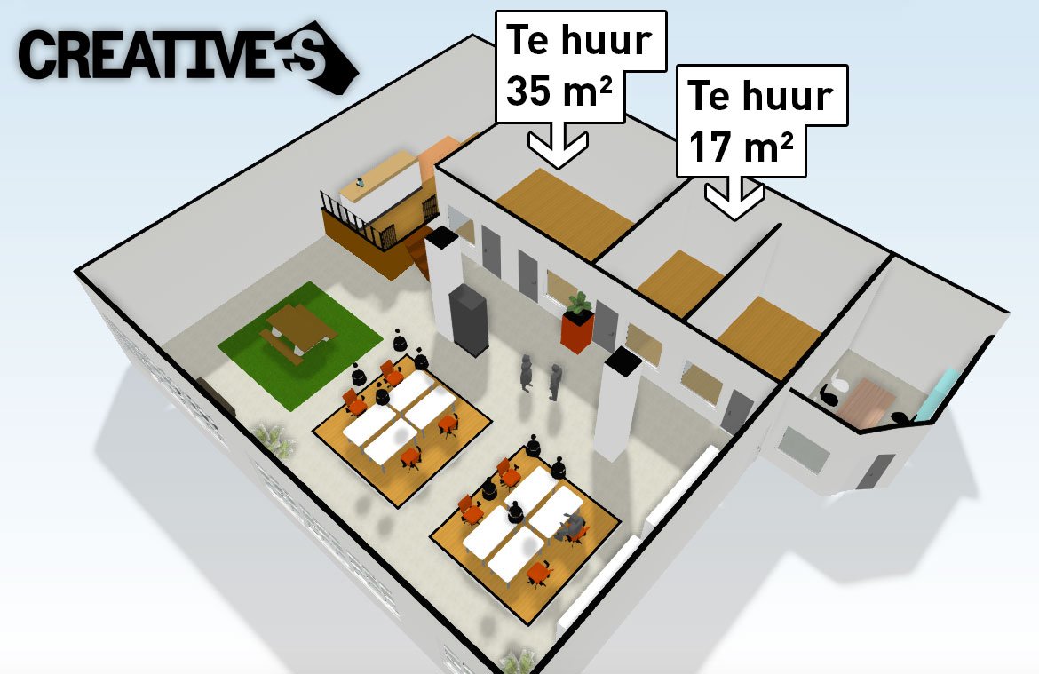 Een eigen kantoor op <a href="/StrijpS/">Strijp-S</a> (Eindhoven)? Wij hebben 2 betaalbare kantoorruimtes te huur binnen CREATIVE-S! Een eigen kantoor inclusief koffie/thee, internet en schoonmaak. Meer info op creative-s.nl #tehuur #werkplek #kantoorruimte