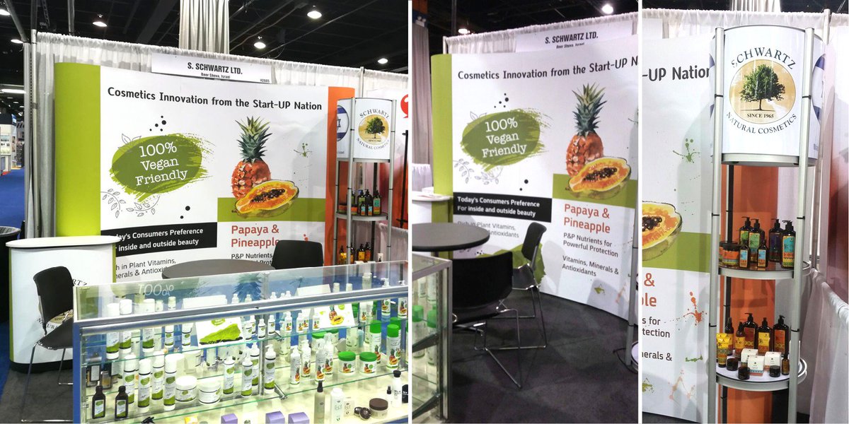 CosSchwartz's tweet photo. WE ARE AT THE #PLMA2017 IN #Chicago,EXPOSING OUR NEW PAPAYA & PINEAPPLE AND THE #VEGAN LINE OF COSMETIC. WE ARE THE COSMETIC INNOVATION FROM THE START-UP #NATION. FOR MORE #PRIVATE_LABEL ISSUES PLEASE CONTACT > AVITAL@S-SCHWARTZ.CO.IL https://t.co/8JSmPHKCga