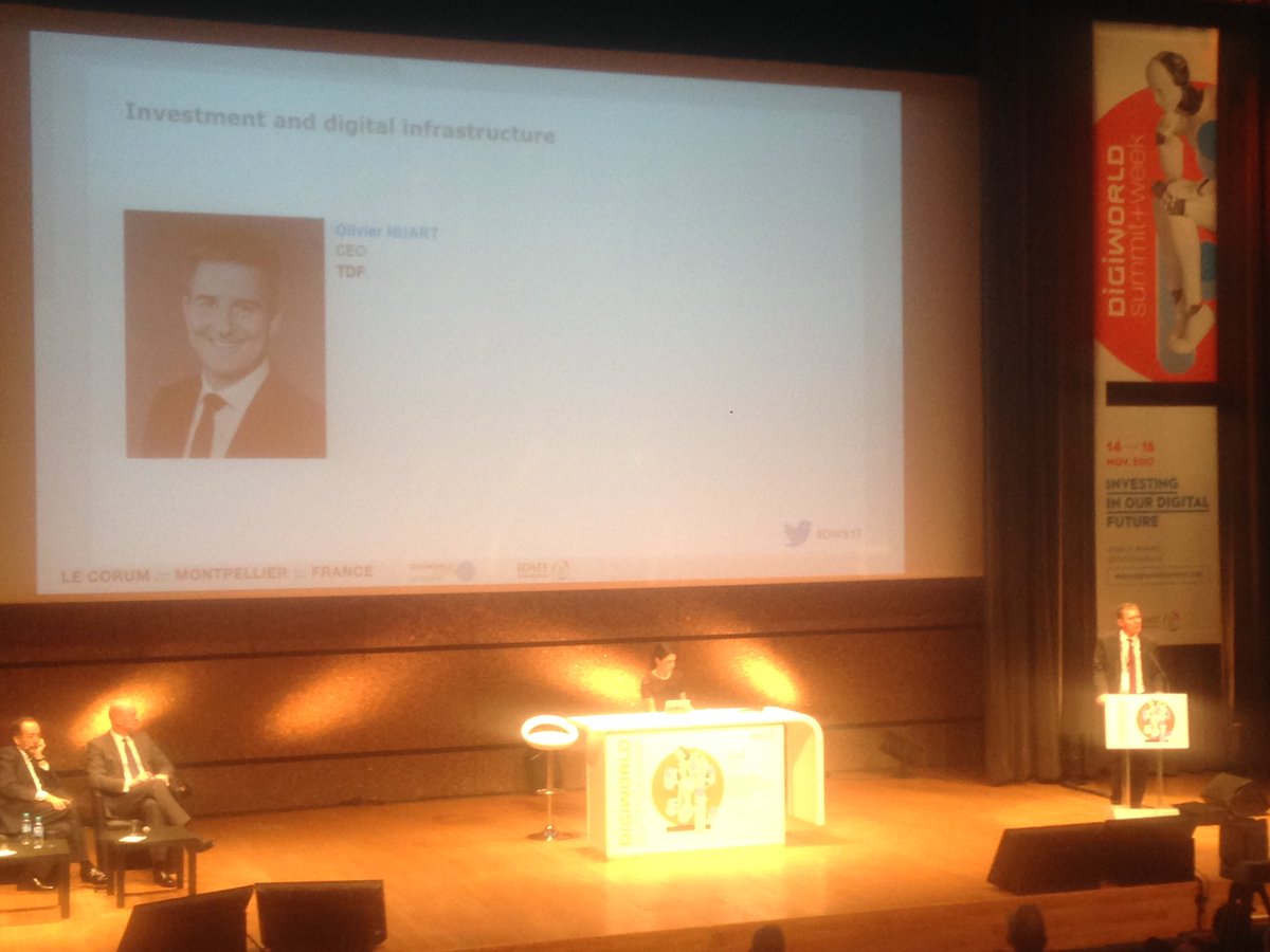 EricMariette1's tweet photo. Olivier Huart, CEO TDF @Digiworld Summit : Europe needs to urgently wake up to infrastructure investment to enable the continent to compete in the disruptive global digital world https://t.co/7hVNGqABxa
