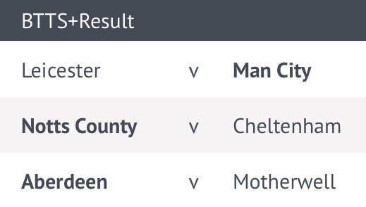 weekendfootball's tweet photo. #BTTSResult
34/1
Betslip ⬇️
https://t.co/cpoIrlr4Y2
❤️ if you're backing it!
#PicksThursday https://t.co/V2aI5zHNh3