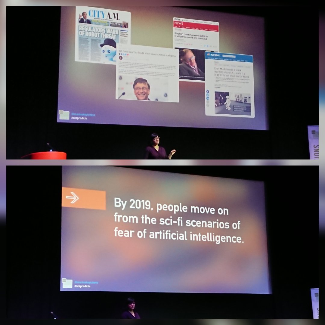 LauraSimeonova's tweet photo. Artificial Intelligence - an apocalyptic threat or powerful tool for good. Marina Koytcheva argues that 'natural stupidity' is a more serious threat @MarinaKoytcheva @benwood @George_CCS  @CCSInsight @ccspredicts https://t.co/cIwqb8qFaK