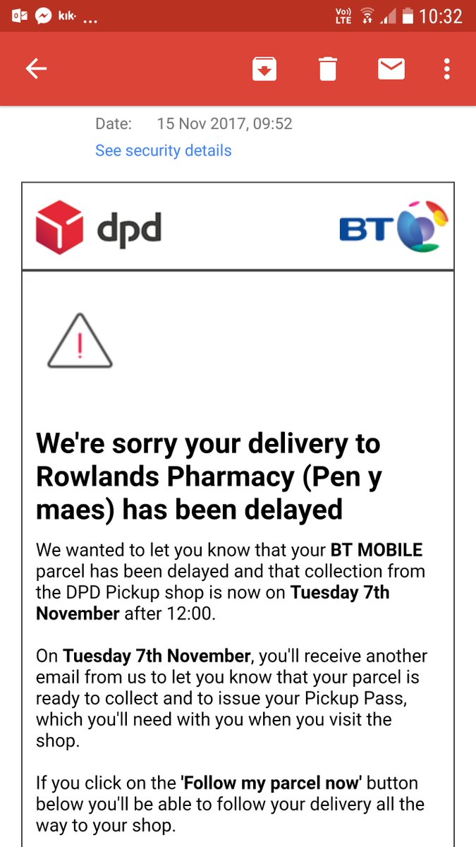 Amyweatherby2's tweet image. @DPD_UK #servicenightmare still no delivery &amp;amp; today u email it will be at a store on 7th November #backintime #help #sos