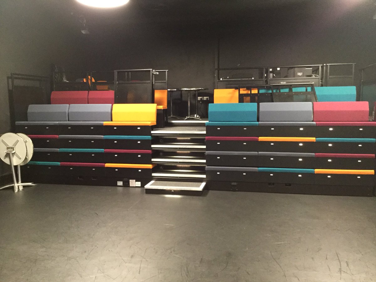 Here’s a little insider look into our studio, The Box, before setup begins for Collision Course from <a href="/frontrowltd/">Front Row Theatre</a> #LoveTheatreDay