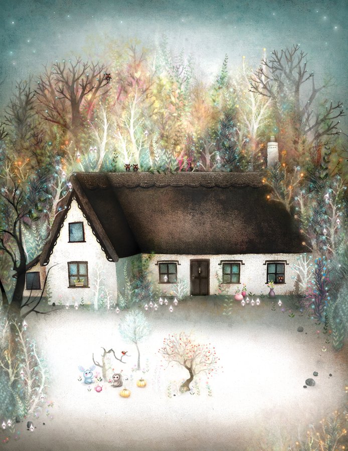 folioart's tweet photo. #FolioFeatured @firefluff has us feeling cozy and warm with her cheery and atmospheric cottage illustration https://t.co/joMF69D1Wq https://t.co/IpEQIWknwS