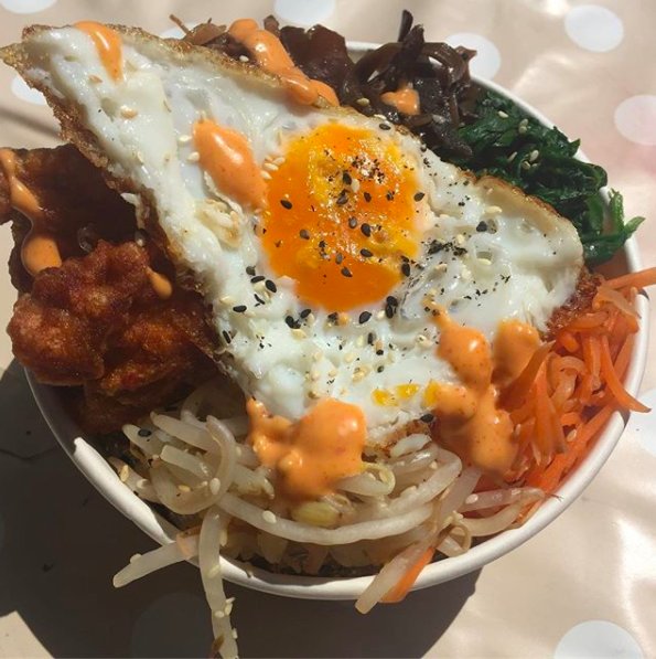 foodcommission's tweet photo. Launches and #Wednesdays are for #bibimbaps. something comforting, filling and with all the great flavour combinations - #savoury, #sweet, #spicy @bulgogi_bowl #WhiteCity https://t.co/mvOiKZoXeT
