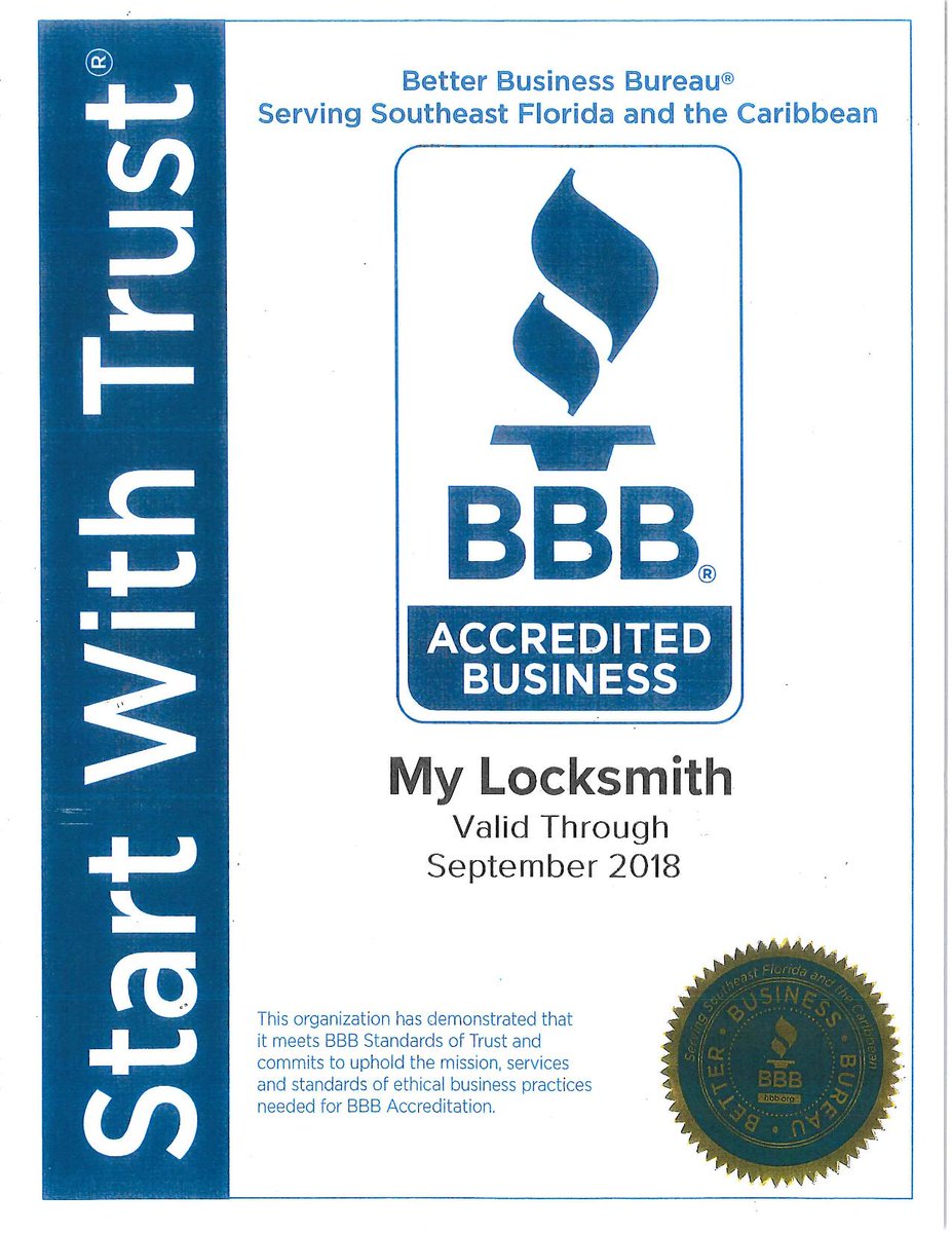 mylocksmithfl's tweet photo. My Locksmith is proud to be a member of the Better Business Bureau and to continue our commitment to making every interaction we have with our clients a "WOW" experience.
Your satisfaction is our top priority!
#locksmithmiami #locksmithbrickell #mylocksmith https://t.co/xiSfdqHaJO