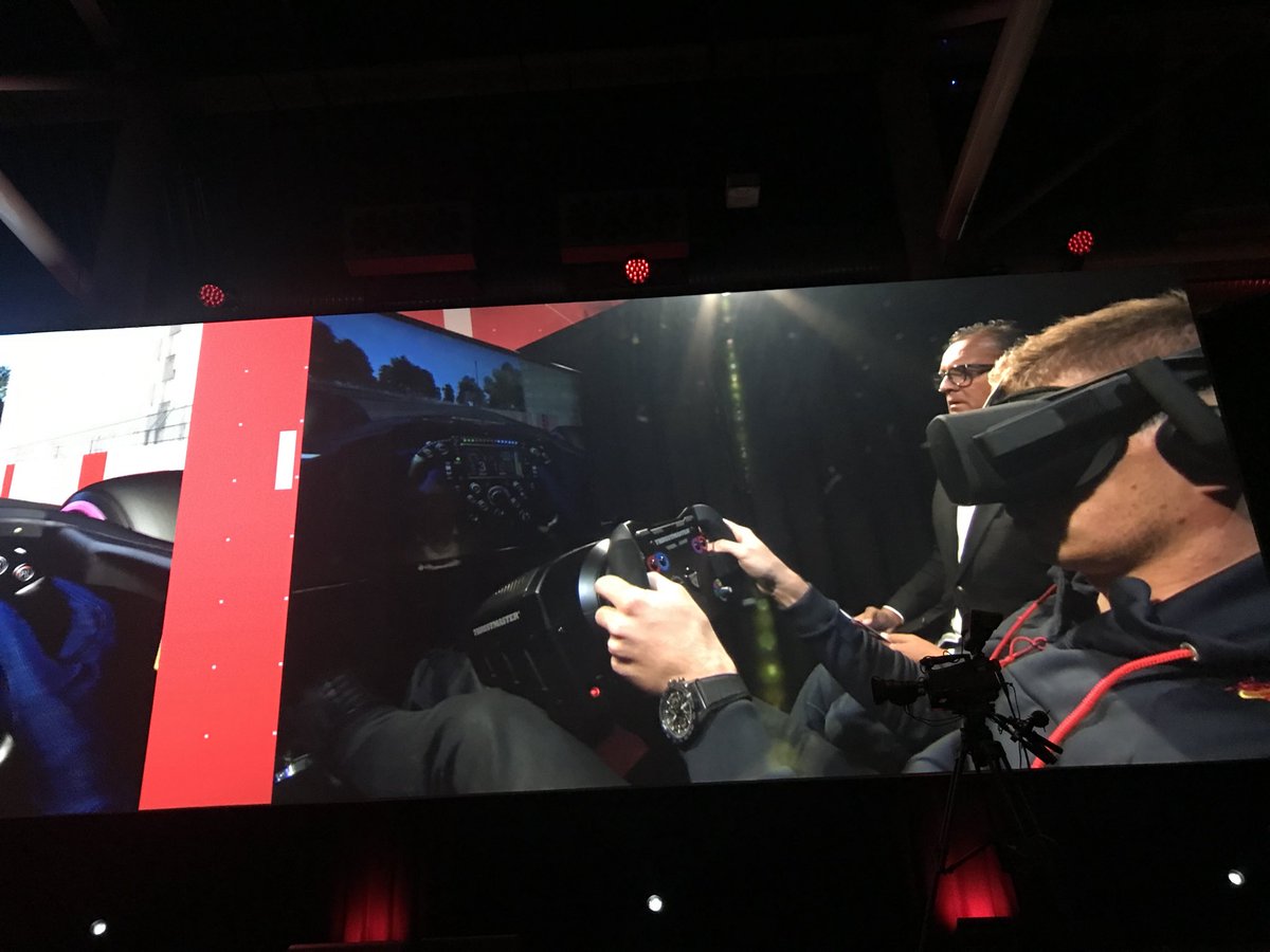 IsabelleDeMarto's tweet photo. @max33verstappen trying the NL GP live @ #exactlive https://t.co/Q9EaSJ1VVh