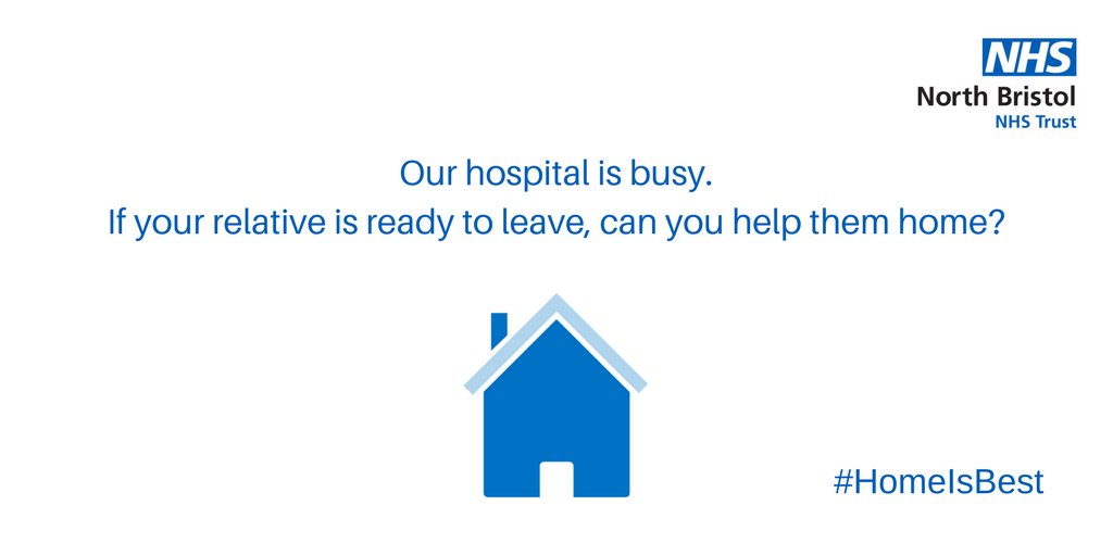 If your relative is medically fit to leave hospital, can you help them home? You could help your relative by asking some key questions that may help them get home quicker from hospital, or by providing transport. #HomeIsBest