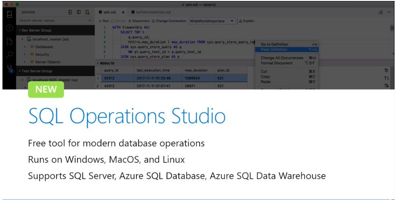 MicrosoftGuy_'s tweet image. #MSFTConnect #SQLOpsStudio for modern database operations :)