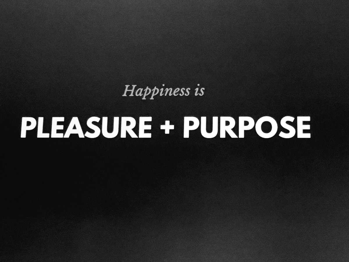 Happiness is a combination between pleasure and purpose #rdvdesign