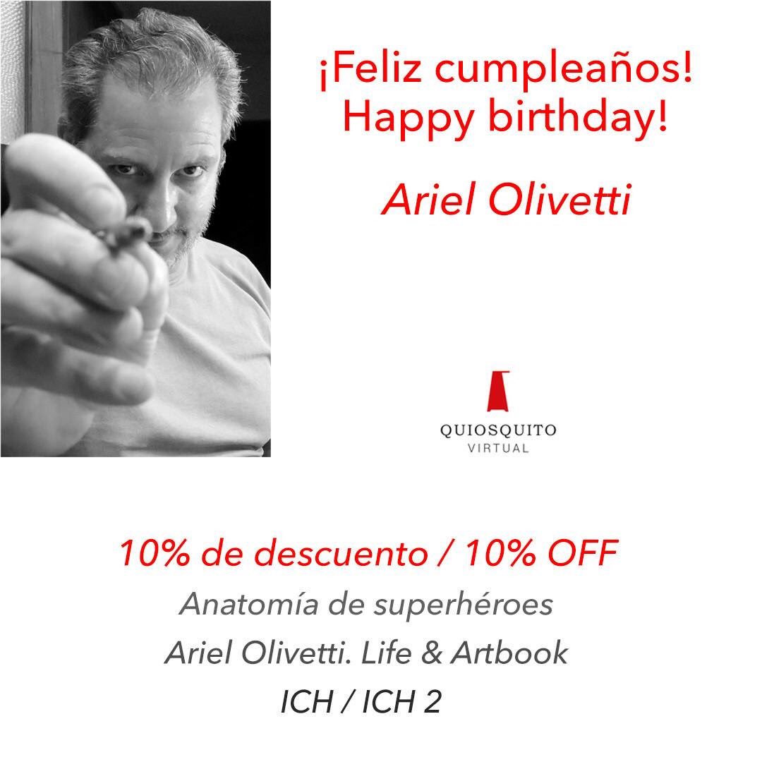 QuiosquitoWeb's tweet photo. ¡Feliz cumpleaños @olivetti_ariel! En este día tan especial, el regalo lo reciben tus fans: 10% OFF - https://t.co/HQzrU5yMO9
****************************
Happy birthday, Ariel Olivetti!
On this special day, presents go to your fans. https://t.co/0wjGKoL2xD