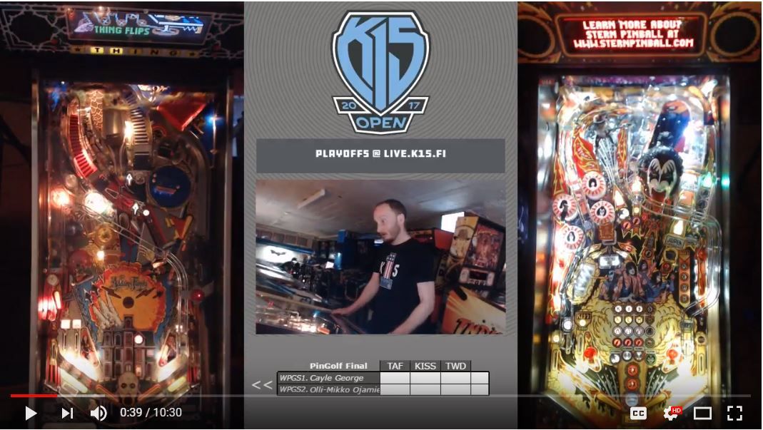 k15pinball's tweet image. #K15Open 2017 #PinGolf finals, game 1/2, The Addams Family. OMO and CJG go creepy, kooky, spooky, ooky. youtu.be/mrlZ6EqjR3s #pinball