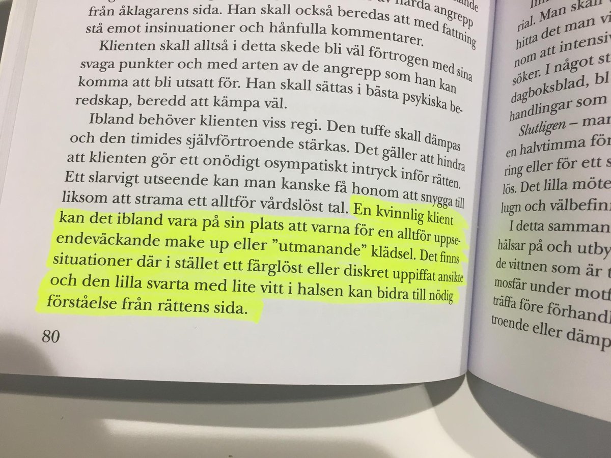 Obligatorisk kurslitteratur för att bli advokat. Ska man skratta eller gråta? #svpol #medvilkenrätt #metoo