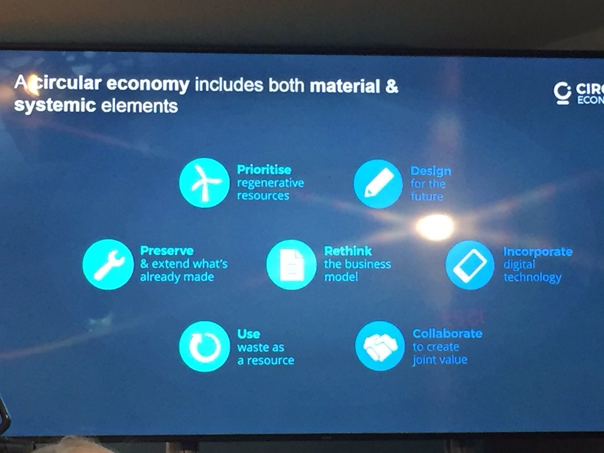 <a href="/COP23/">COP23</a> <a href="/circulareconomy/">Ellen MacArthur Foundation</a> <a href="/ChathamHouse/">Chatham House</a> presenting on the concept of a minimal waste circular economy as a necessity to addressing #ClimateChange limiting temperature rise to 1.5C